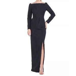 Kay Unger. New! Jude Jacquard Column Gown.
